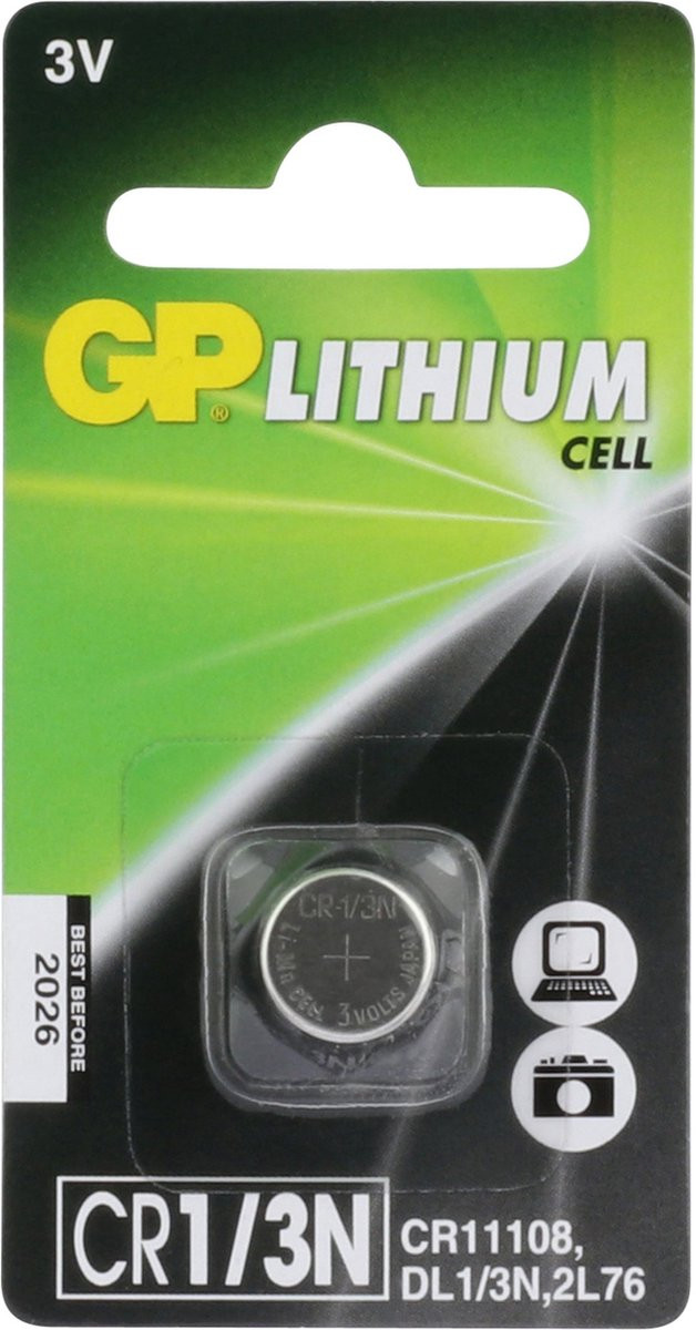 Pile bouton lithium CR1/3N - 2L76 - 3V