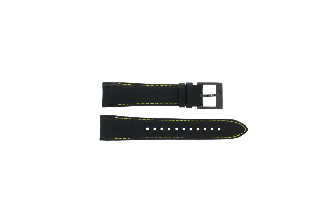 Genuine seiko black and yellow stitching sportura 21mm watch strap new arrivals