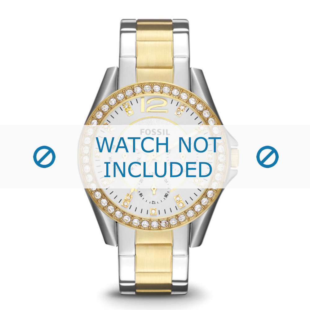 Bracelet de montre Fossil ES3204 25xxxx RILEY Acier Bicolore 18mm
