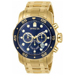Bracelet de montre Invicta 0073 / 0072 / 0074 / 0075 / 80064 / 80065 / 80068 / 80069 Acier Plaqué or 26mm