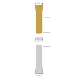 Bracelet de montre Rado 01.964.0548.3.115 Caoutchouc Rouge