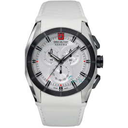 Bracelet de montre Swiss Military Hanowa 06-4191.33.001 Cuir Blanc 24mm