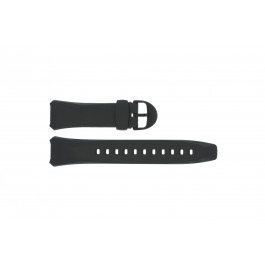 Bracelet de montre Casio WVA-104H / WVA-104HA-2AV Plastique Noir 16mm