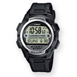 Bracelet de montre Casio W-756-1AV / 10287400 Plastique Noir 18mm