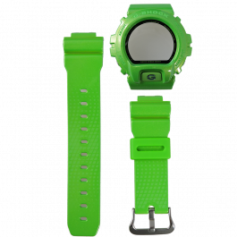Bracelet de montre Casio 10382429 / DW-6900NB Plastique Vert 16mm