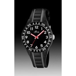 Bracelet de montre Lotus 18172-8 / 18172-9 Silicone Noir 15mm
