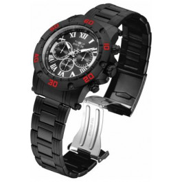 Invicta bracelet de montre 19706.01 / 19704.01 Métal Noir