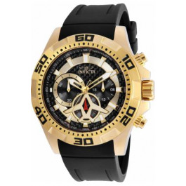 Bracelet de montre Invicta 21738.01 Caoutchouc Noir