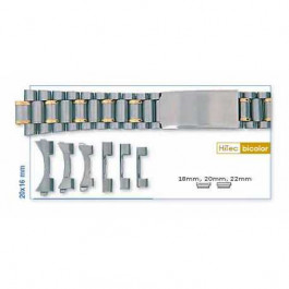 Bracelet de montre Universel 304195 Acier inoxydable Bicolore 8mm