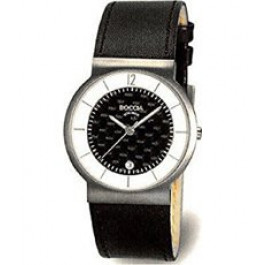 Bracelet de montre Boccia 3514-09 Cuir Noir 22mm