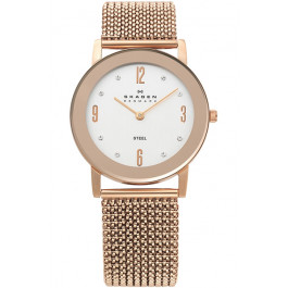 Bracelet de montre Skagen 39LRR1 / X00007682 / 120mm Acier Rosé 18mm