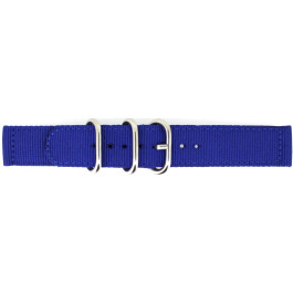 Bracelet de montre 408.05.22 Textile Bleu 22mm + coutures  bleues