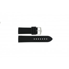 Bracelet de montre Universel 5809.24 Silicone Noir 24mm