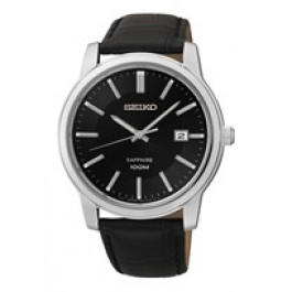 Bracelet de montre Seiko 7N42-0GA0 / SGEH19P1 / L0CL011J0 Cuir Noir 21mm