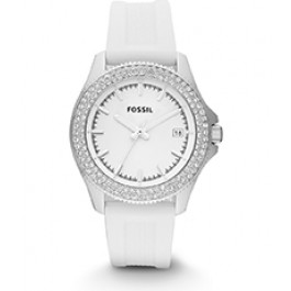 Bracelet de montre Fossil AM4462 Silicone Blanc 18mm