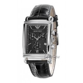 Bracelet de montre Armani AR0292 Cuir Noir 22mm