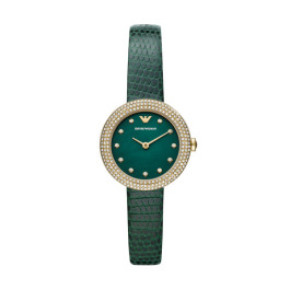Bracelet de montre Armani AR11419 Cuir Vert 12mm