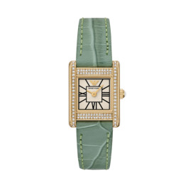 Bracelet de montre Armani AR11661 Cuir Vert 14mm