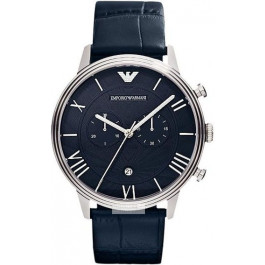 Bracelet de montre Armani AR1652 Cuir Bleu 22mm