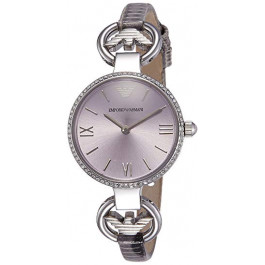 Bracelet de montre Armani AR1884 Cuir Gris 6mm
