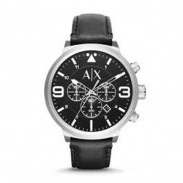 Bracelet de montre Armani AX1371 Cuir Noir 22mm