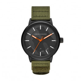 Bracelet de montre Armani Exchange AX1468 Cuir/Textile Vert 22mm