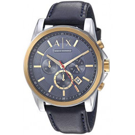 Bracelet de montre Armani Exchange AX2515 Cuir Noir 22mm