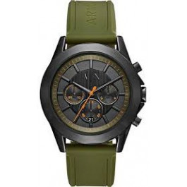 Bracelet de montre Armani Exchange AX2608 Silicone Vert 22mm