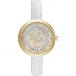 Bracelet de montre Armani Exchange AX4227 Cuir Blanc 12mm