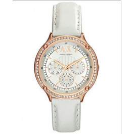 Bracelet de montre Armani Exchange AX5405 Cuir Blanc 18mm