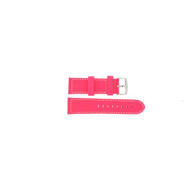 Bracelet de montre Davis B0262 / Fluor Cuir Rose 24mm