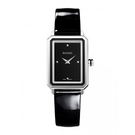 Bracelet de montre Balmain B43913266 / 1732665 Cuir Noir 16mm
