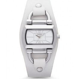Bracelet de montre Fossil BQ1114 Cuir Blanc 10mm