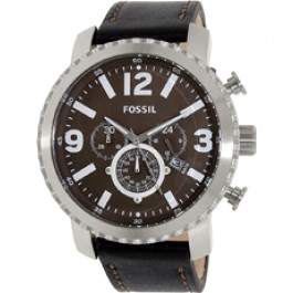 Bracelet de montre Fossil BQ2053 Cuir Noir 24mm