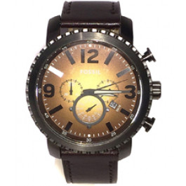 Bracelet de montre Fossil BQ2080 Cuir Noir 24mm