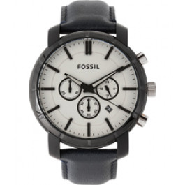 Bracelet de montre Fossil BQ2133 Cuir Noir 22mm