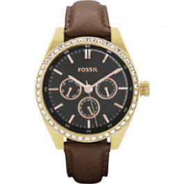 Bracelet de montre Fossil BQ3060 Cuir Brun 18mm