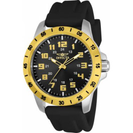 Bracelet de montre Invicta 21840 Caoutchouc Noir
