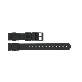 Bracelet de montre Tag Heuer BS0081 Caoutchouc Noir 18mm