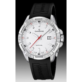 Bracelet de montre Candino C4497-1 / C4453 Caoutchouc Noir 23mm