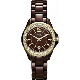 Bracelet de montre Fossil CE1055 Céramique Brun