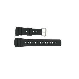 Casio bracelet de montre 10186132 En caoutchouc Noir 16mm 