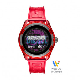 Bracelet de montre Montre intelligente Diesel DZT2019 Plastique Rouge 22mm