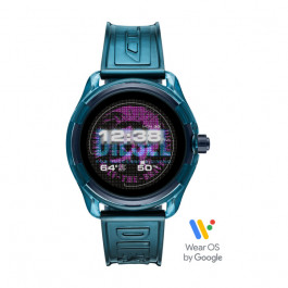 Bracelet de montre Montre intelligente Diesel DZT2020 Plastique Bleu 22mm