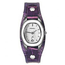 Bracelet de montre Fossil ES9933 Cuir Pourpre 10mm