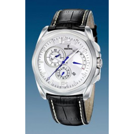 Bracelet de montre Festina F16354-1 Cuir croco Noir 24mm