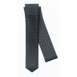 Bracelet de montre Montre intelligente Tag Heuer FT6212 Caoutchouc Noir 22mm