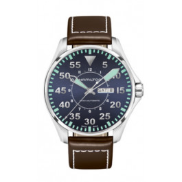 Bracelet de montre Hamilton H690647101 / H690.647.101 / H001.64.715.545.01 Cuir Brun foncé 22mm
