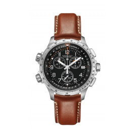 Bracelet de montre Hamilton H779120 / H001.77.912.535.01 / H600779100 Cuir Brun 22mm