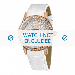 Jacques Lemans bracelet de montre 1-1798C Cuir Blanc + coutures défaut